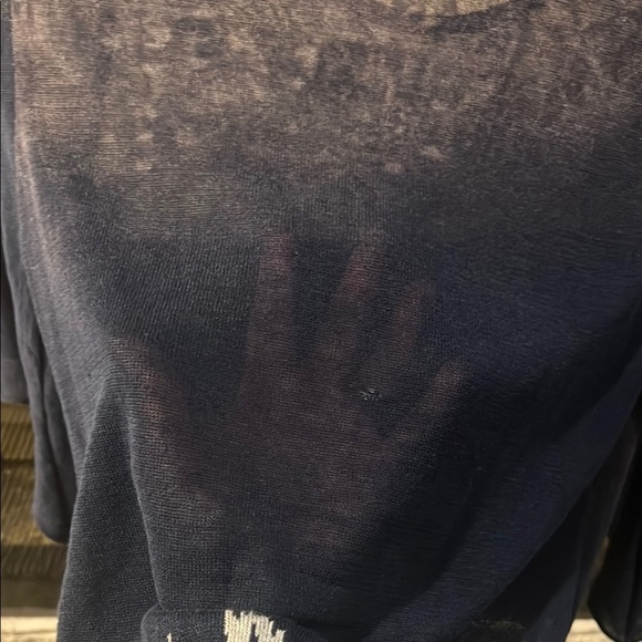 Lightweight dressy blue swing top with 3/4 Sleeves - Picture 8 of 8